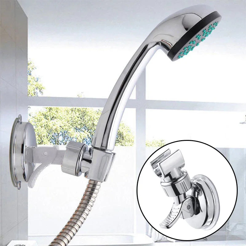 No-Drill Suction Cup Shower Head Holder | Wall Mount Bracket