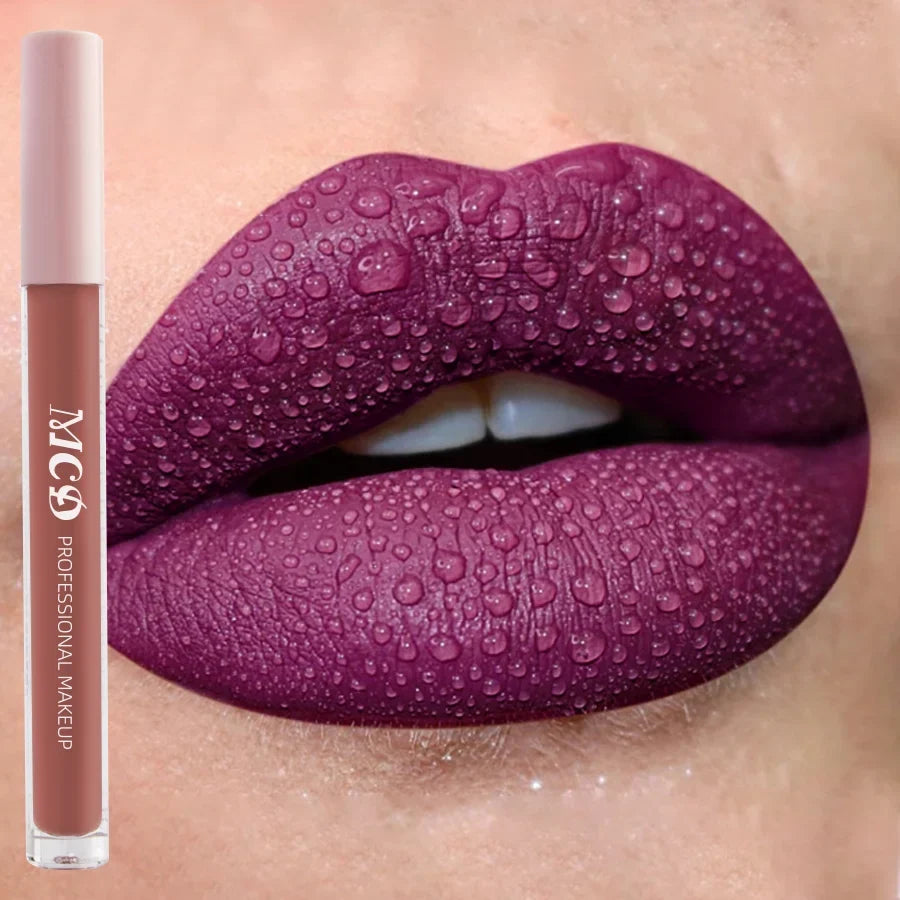 MCD Dark Brown Matte Velvet Liquid Lipstick – Waterproof Lip Gloss