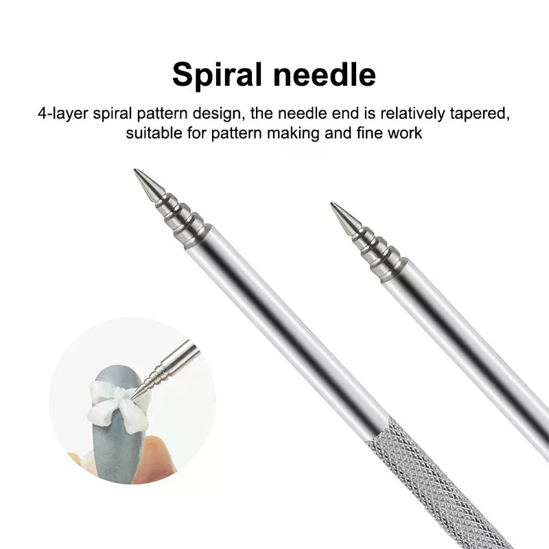 Double-Ended 3D Nail Art Carving Pen | DIY Sculpture Tool