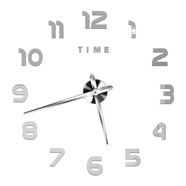 Modern DIY Large Wall Clock – Frameless Acrylic Quartz 40cm
