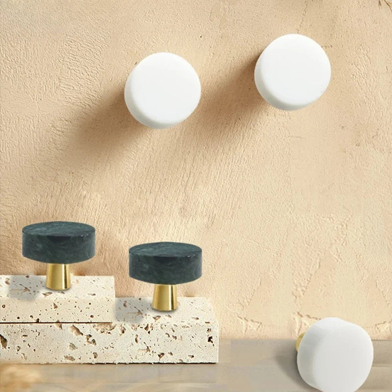Marble Brass Cabinet Knobs & Round Drawer Pulls – Modern Style