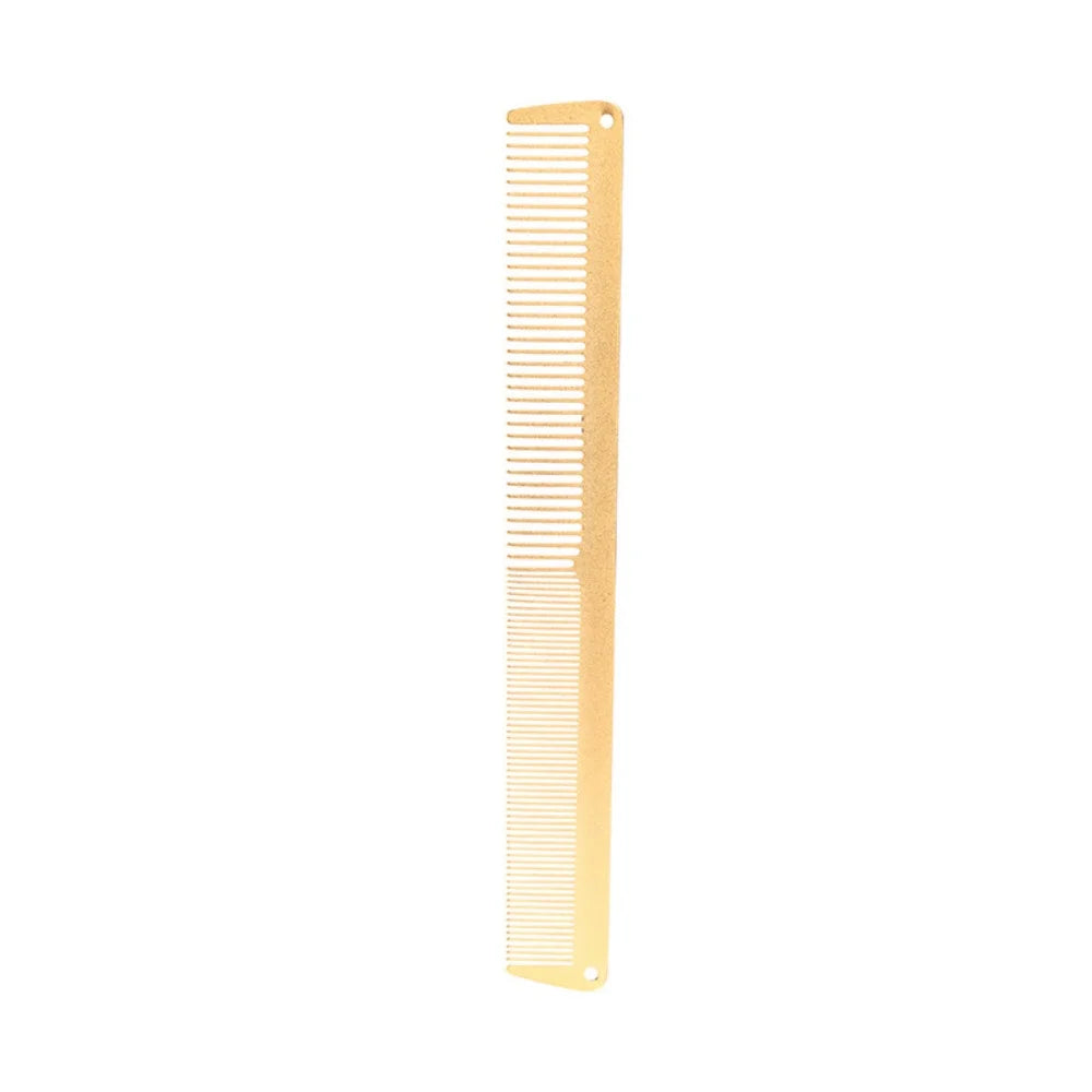 3-Piece Gold Barber Comb & Neck Duster Brush Set | Stylist Kit