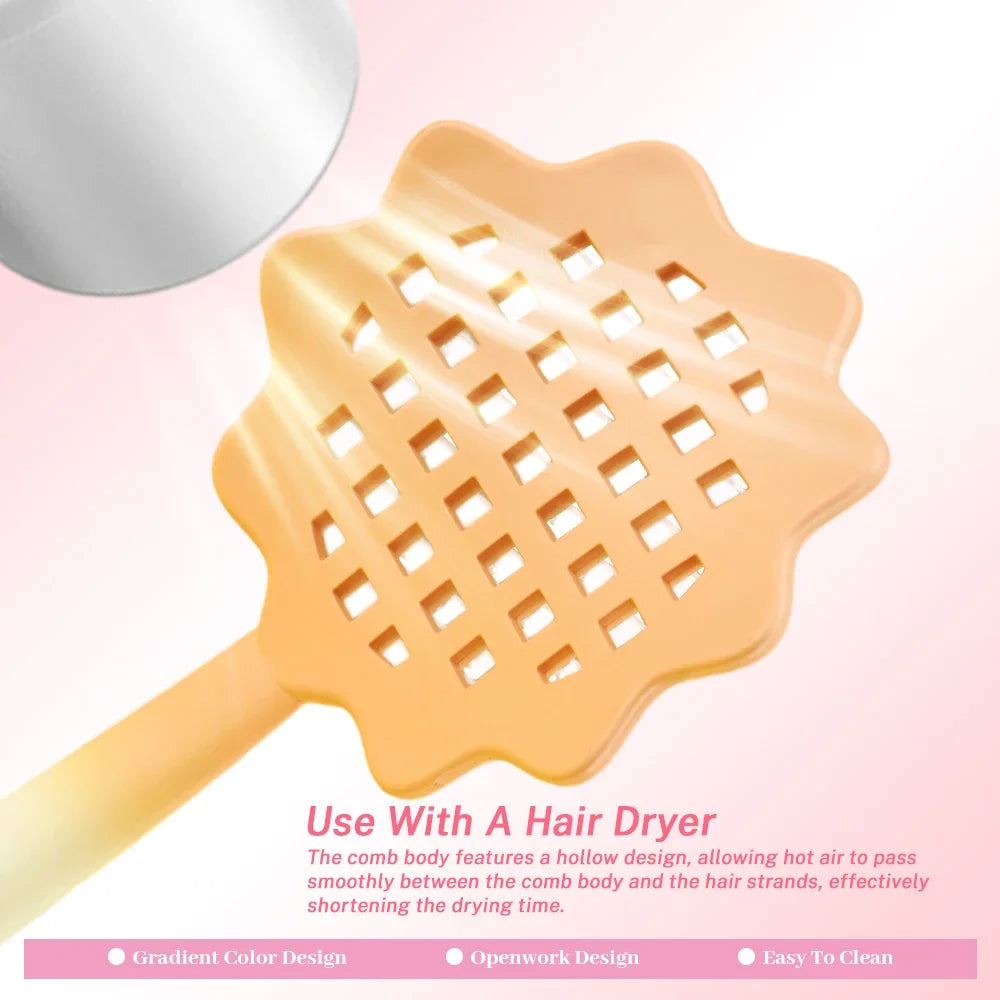 Gradient Sunflower Hairbrush | Detangling Scalp Massage Comb