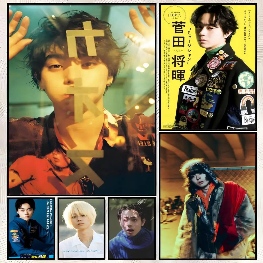 Suda Masaki HD Self-Stick Wall Art Poster – Waterproof Decor