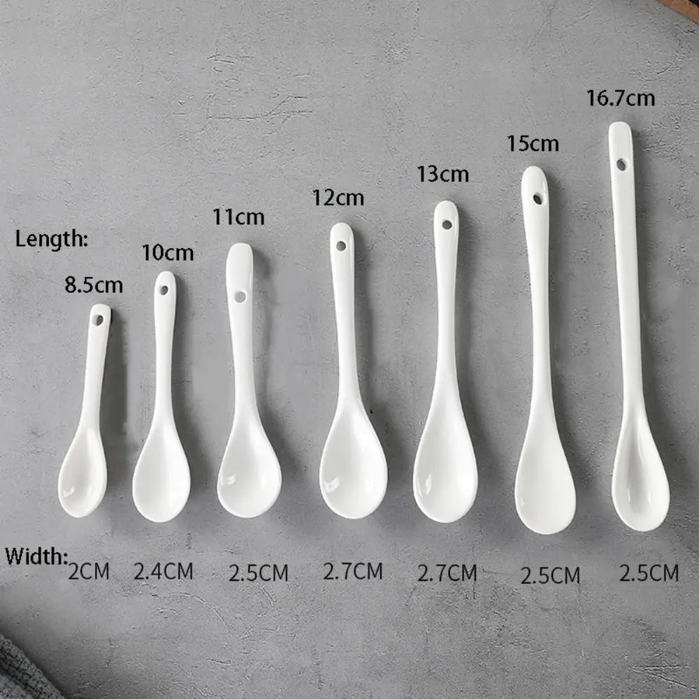 Ceramic Long Handle Spoon – Coffee, Tea, Honey & Ice Cream