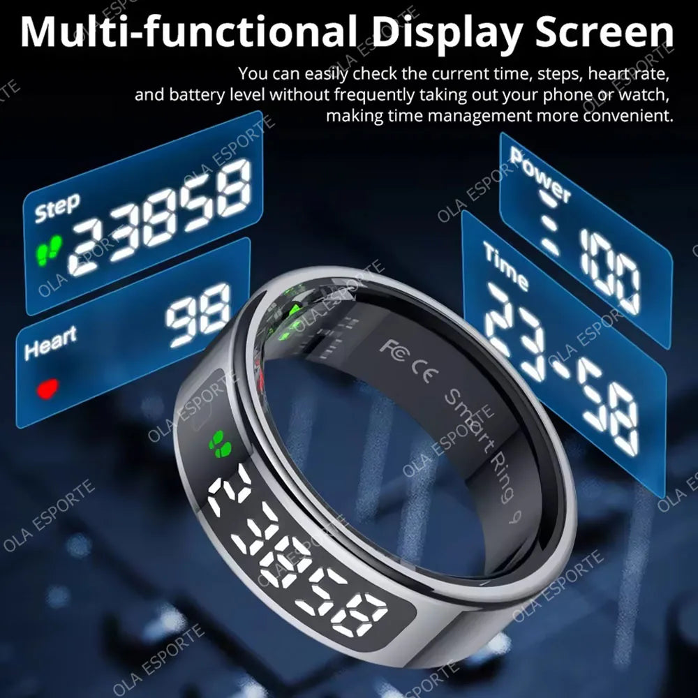 R13 Smart Ring – Display, Heart Rate & 5ATM Waterproof