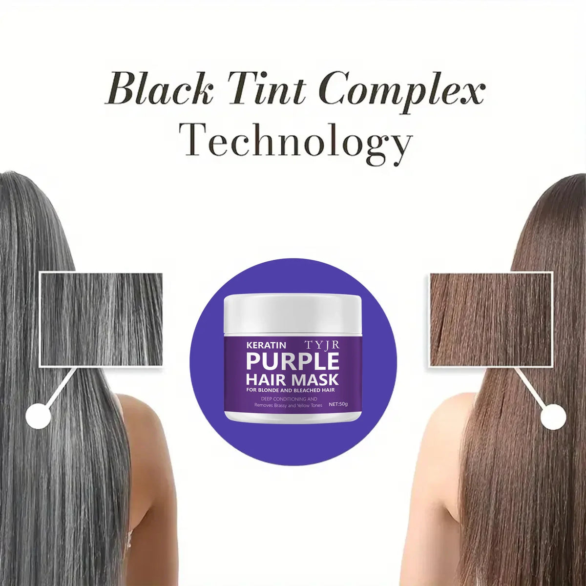 Purple Keratin Hair Mask – Repair & Smooth Damaged Hair 50g