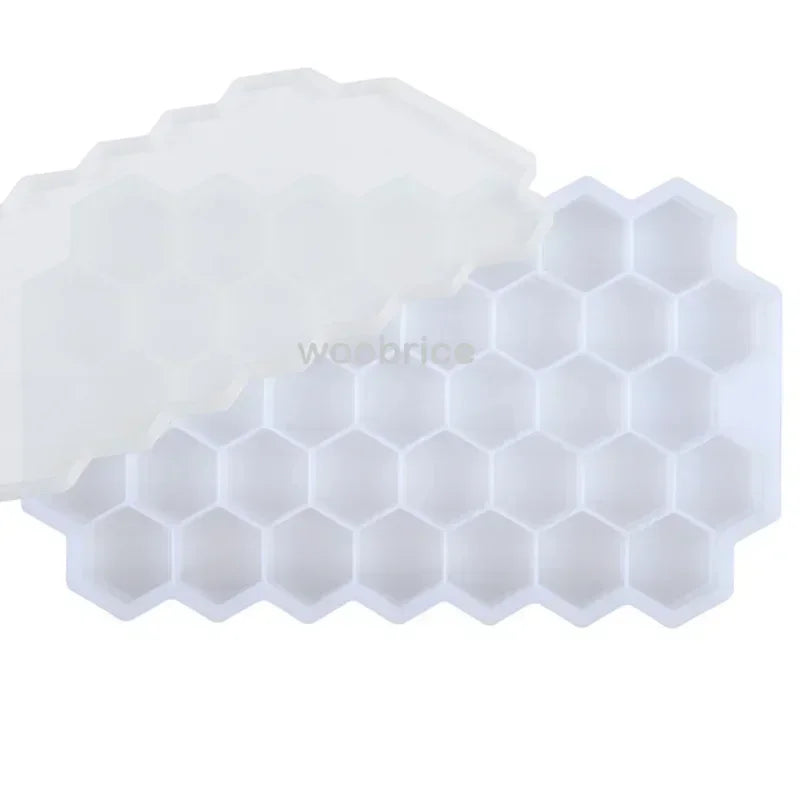 Silicone Honeycomb Ice Cube Tray – 37-Cavity BPA-Free Mold