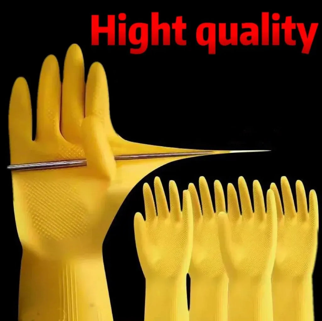 Latex & Silicone Dishwashing Gloves – Waterproof Non-Slip S/M/L
