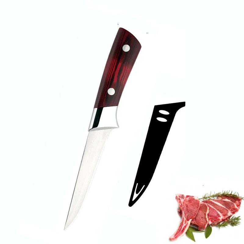 Professional Boning Knife with Cover – Stainless Steel Meat Knife