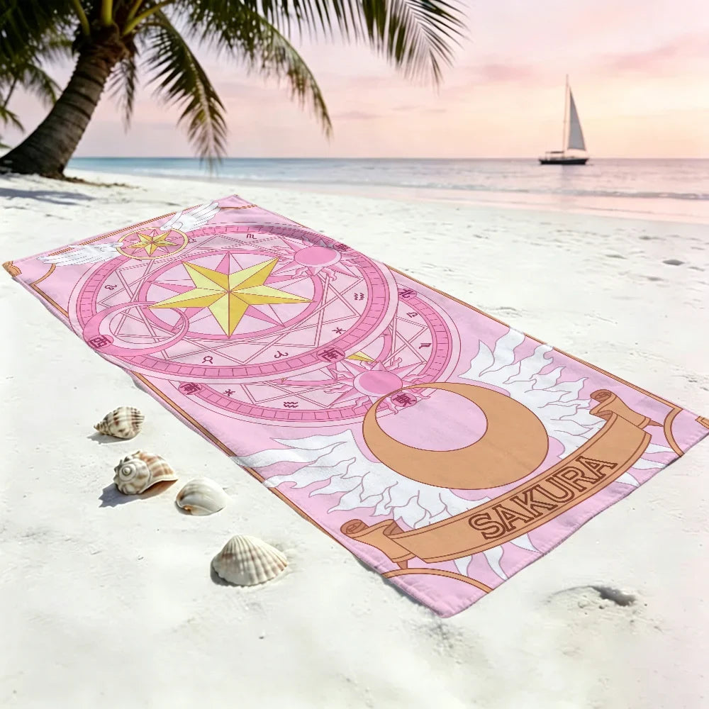 Cardcaptor Sakura Quick-Dry Beach Towel | Soft Microfiber