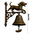 Witch Dachshund Outdoor Dinner Bell | Retro Farmhouse Door Chime