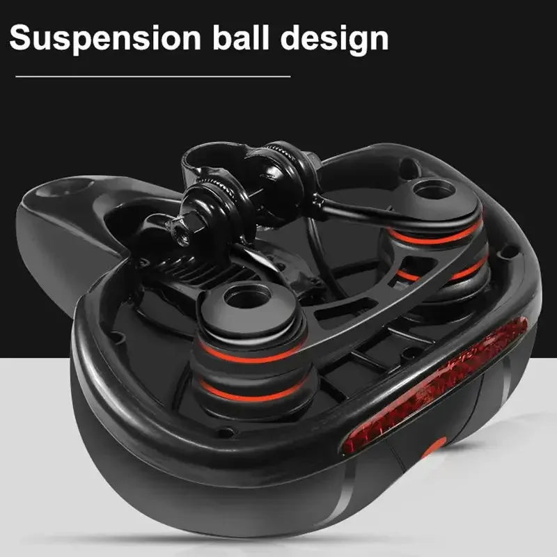 Dual Shock-absorbing Ball Memory Foam Waterproof Wide Bike Saddle