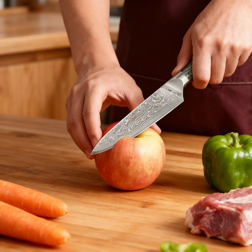 67-Layer Damascus Steel Kitchen Knife – Chef Slicing Set