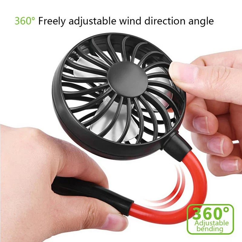 ROFAELEC Wearable Neck Fan – Hands-Free USB Rechargeable Cooling