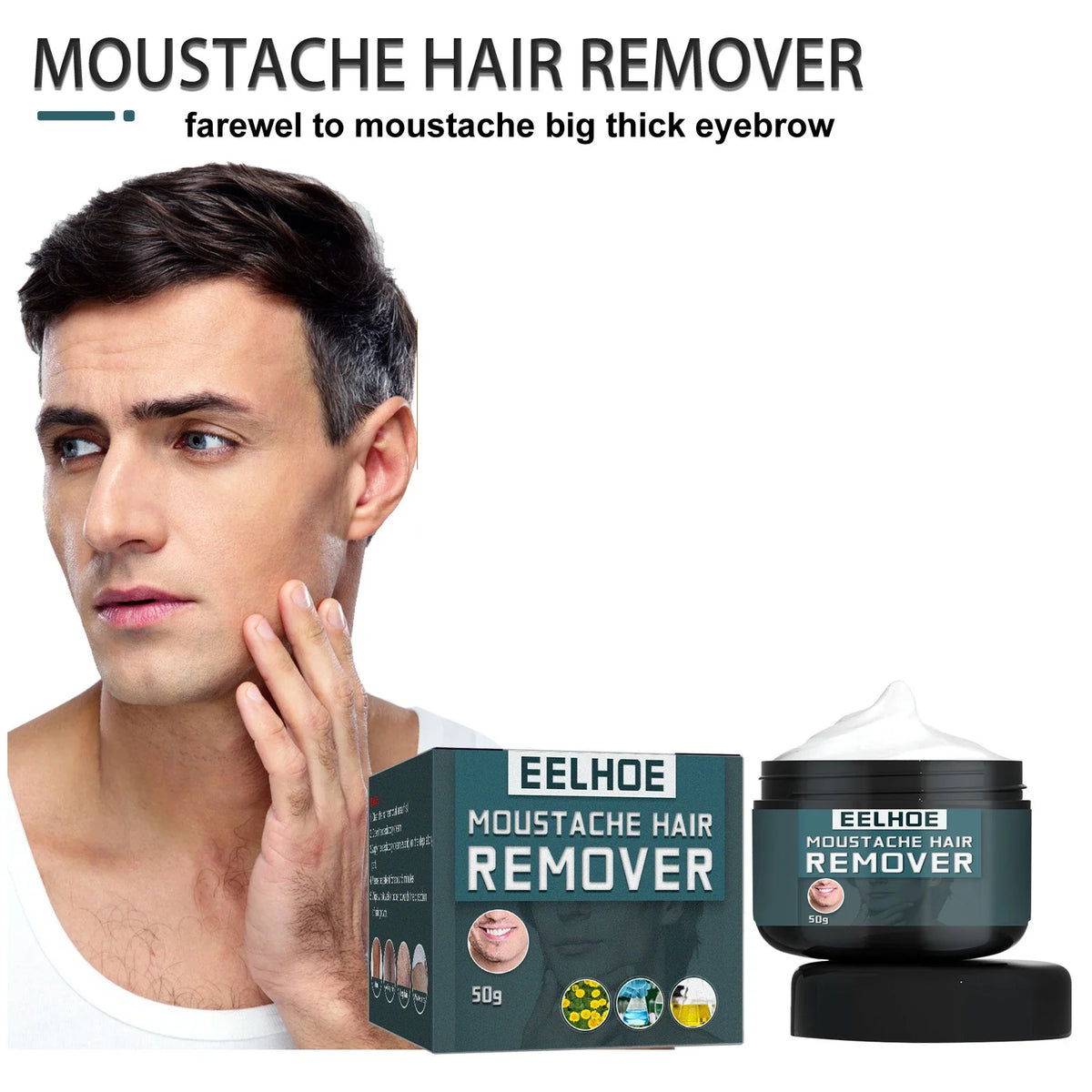 Men's Hair Removal Cream – Face, Beard, Underarms & Chest