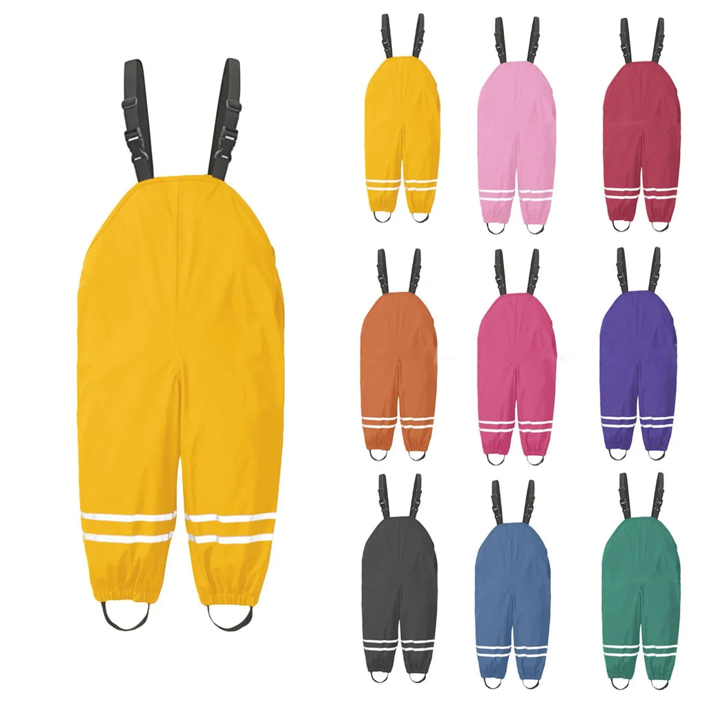Kids Waterproof Rain Dungarees | One-Piece Mud Suit Boys Girls