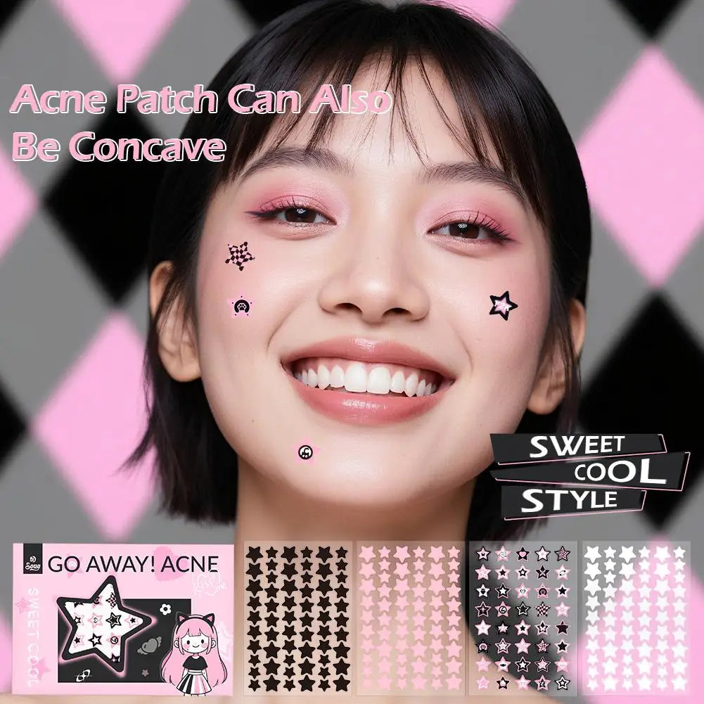 220pc Colorful Star Pimple Patches | Invisible Blemish Stickers