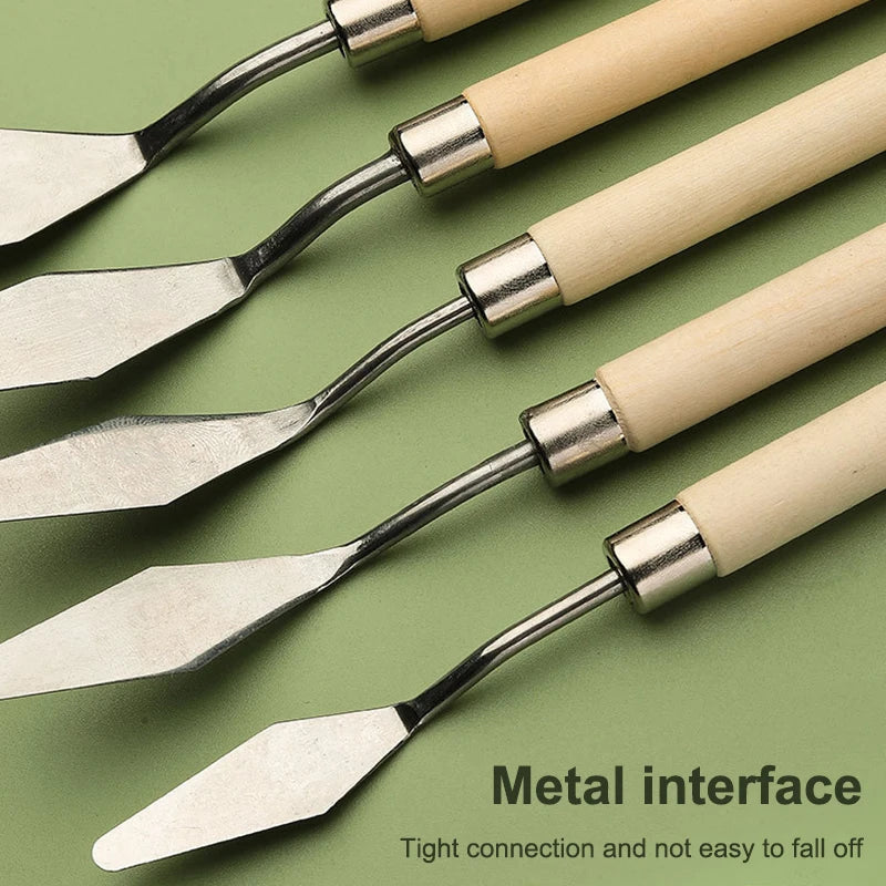Stainless Steel Palette Knife Set – Oil Painting Spatula Tools