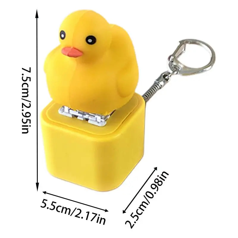 Keyboard Bag Charm Fidget Clicker Small Backpack Ornament Duck Shape