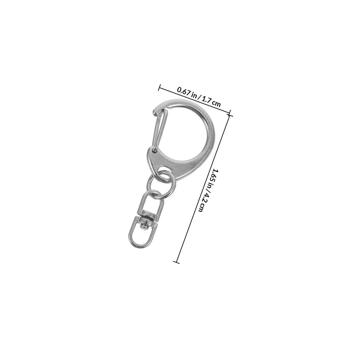 Metal Swivel Snap Hook Keychain Lanyard Clasp Zinc Alloy DIY Lobster
