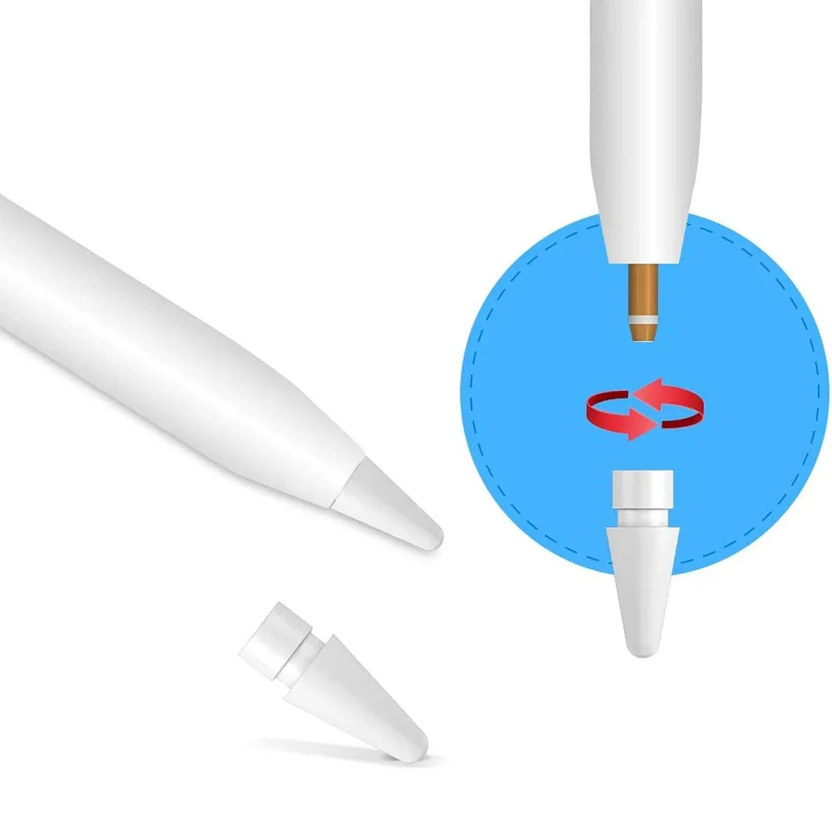 Apple Pencil 1 Accessories – Charging Adapter & Magnetic Cap Set
