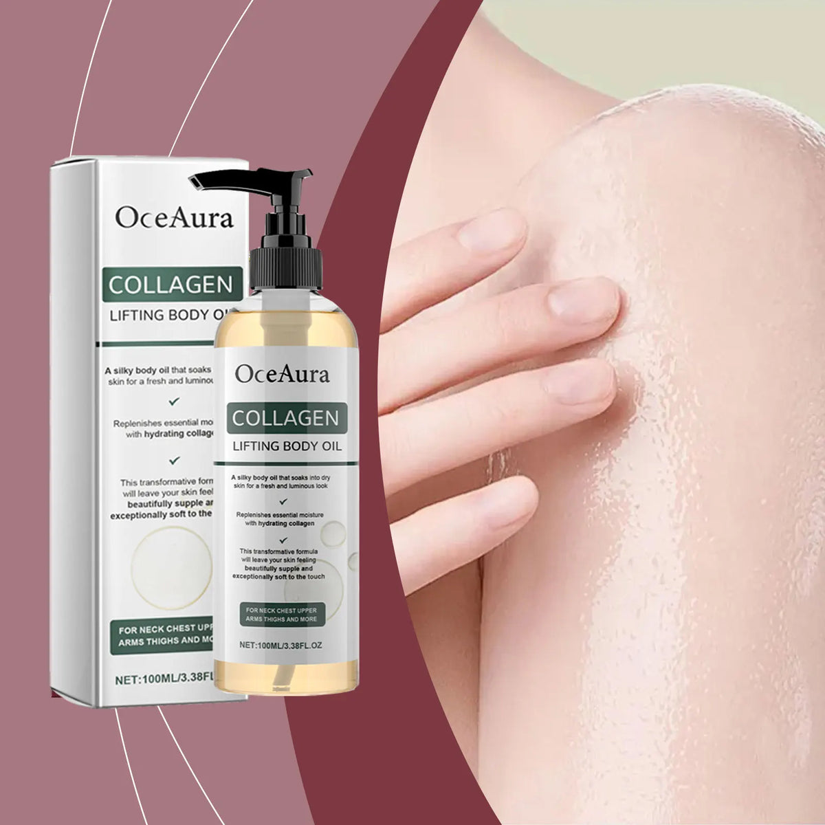 OceAura Collagen Lifting Firming Body Oil for Women