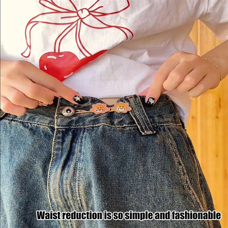 6-Pack Cartoon Lion Metal Waist Tightener Pants Clips