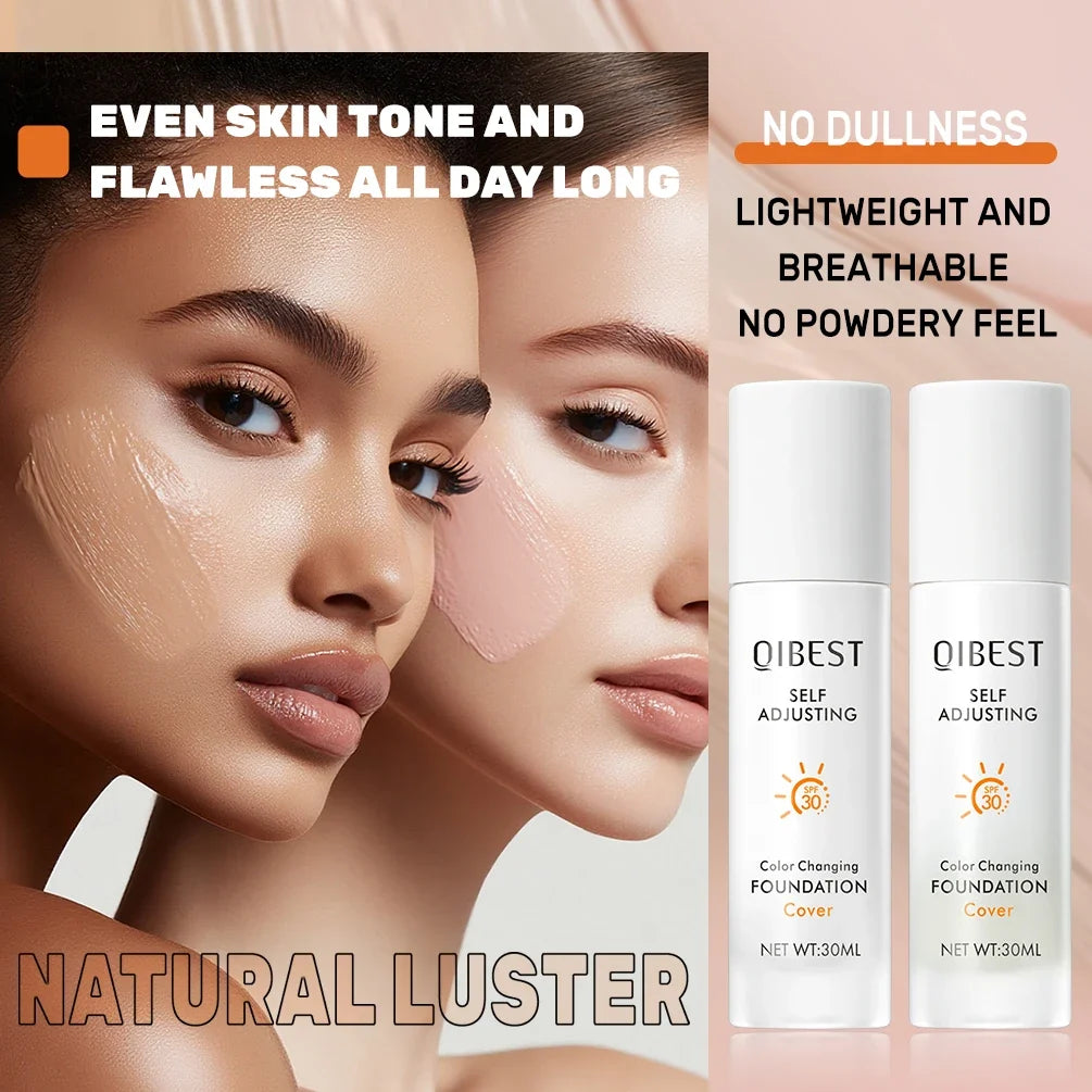 QIBEST Color Changing Foundation SPF 30+ | Hydrating Long Wear