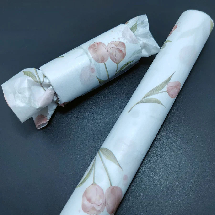 50 Pcs Tulip Gift Wrapping Paper Set – DIY Crafts & Occasions