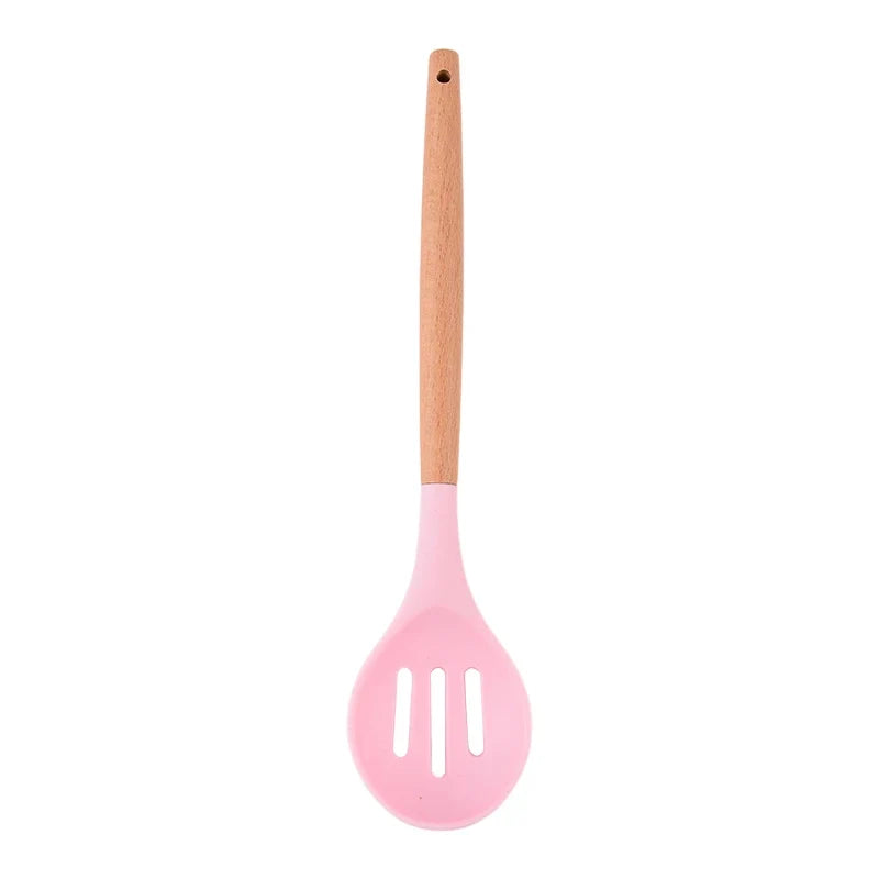 Silicone Skimmer Slotted Serving Spoon – Eco-Friendly Kitchen Tool
