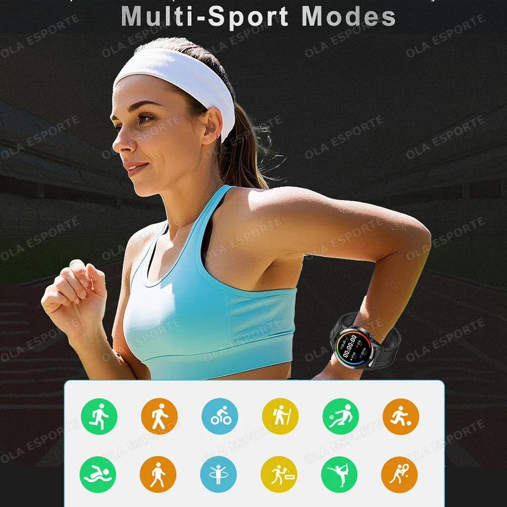 Men Women Bluetooth Call Smart Watch Heart Rate Blood Oxygen Sleep