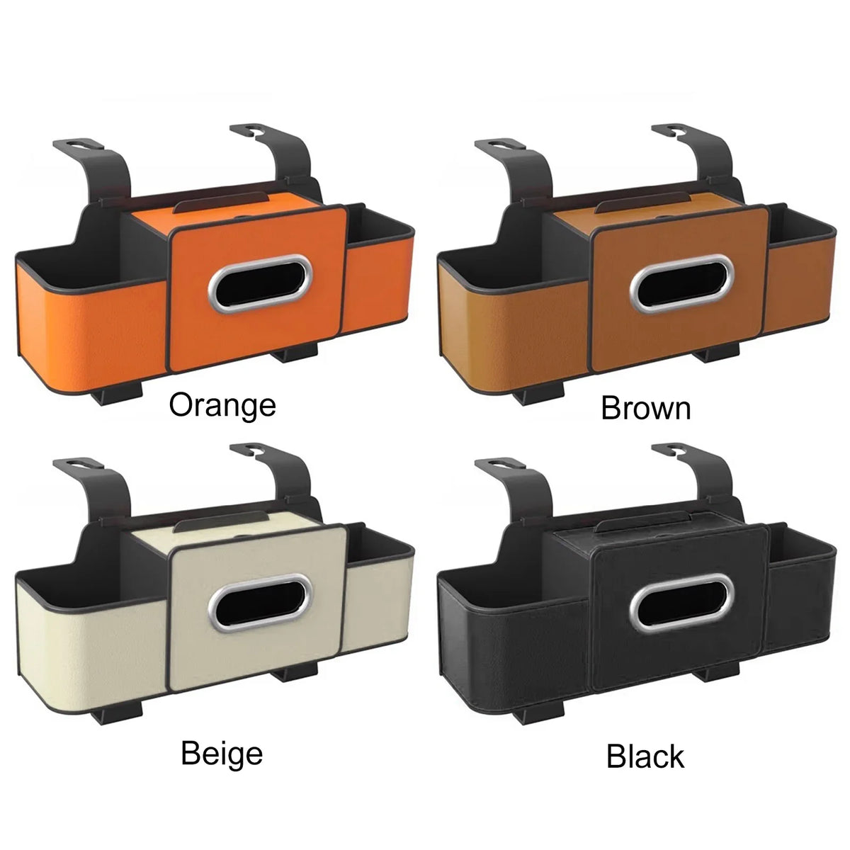 Car Headrest Backseat Organizer Cup Holder Tissue Box Hooks Vehicle