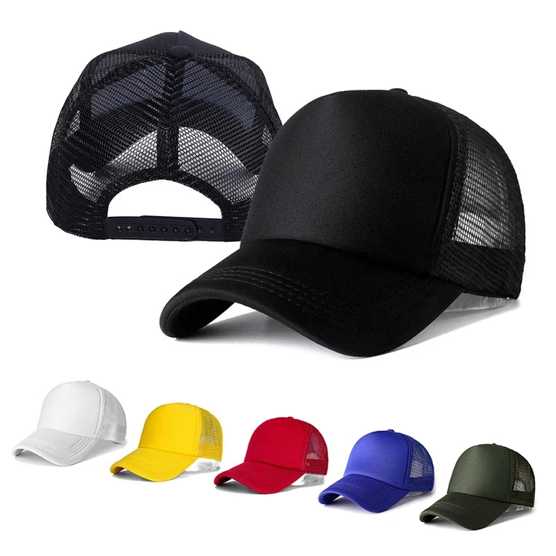 Unisex Mesh Baseball Cap – Adjustable Snapback Trucker Dad Hat
