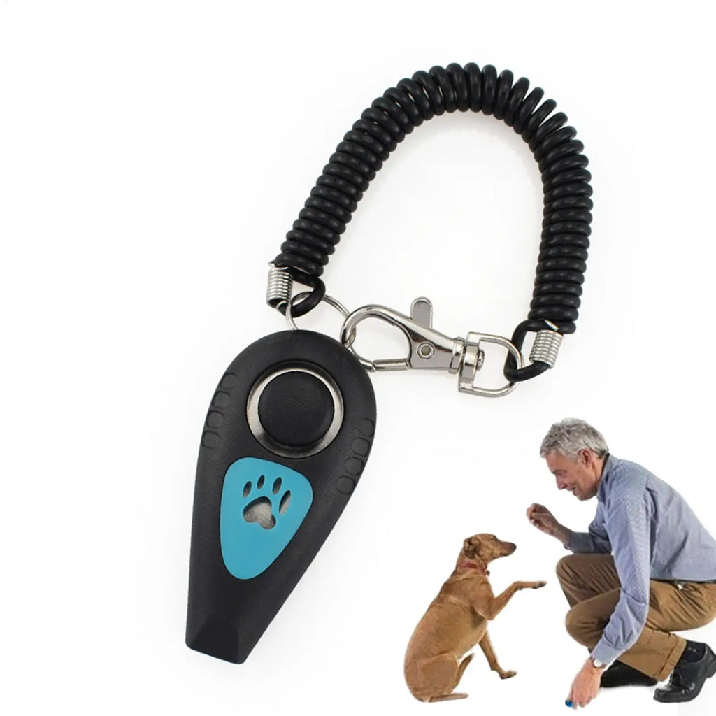 Dog Training Clicker 1 Pet Whistle Behavior Aid Wrist Strap Silent