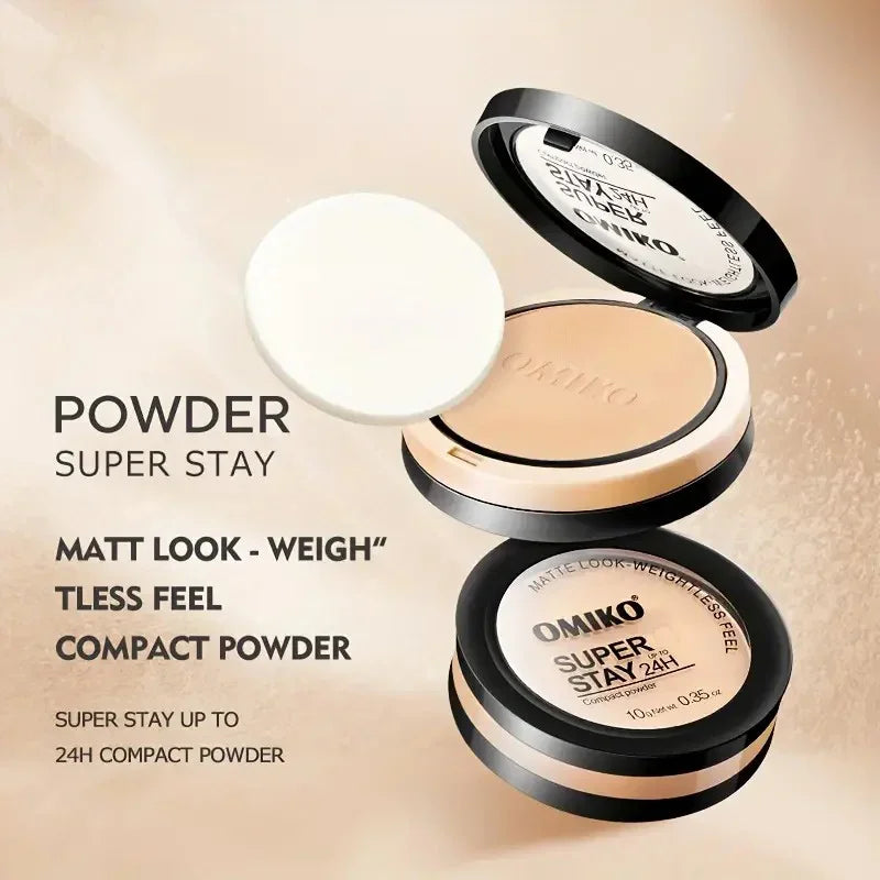 SADOER 3-Color Mineral Pressed Powder – Oil Control Concealer