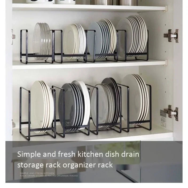 4 2 Kitchen Cabinet Plate Storage Countertop Dish Rack Drawer Dinner