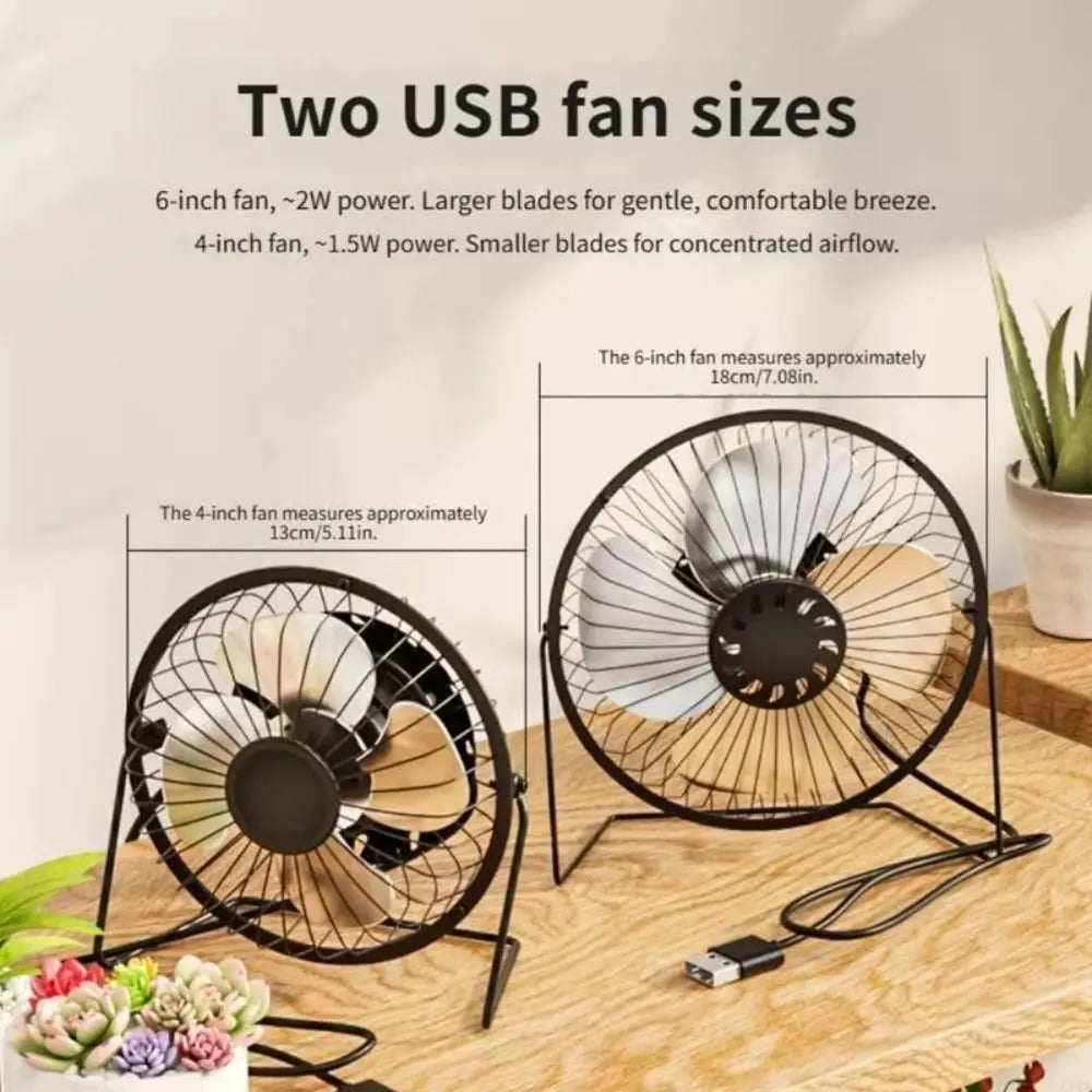 Solar USB Dual-Power Portable Fan – Waterproof & Low Noise