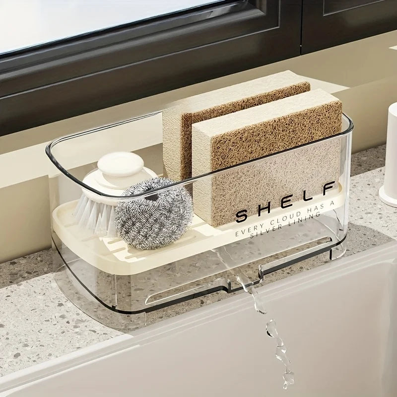 Multi-Functional Sink Rack | Drainage Shelf & Towel Holder