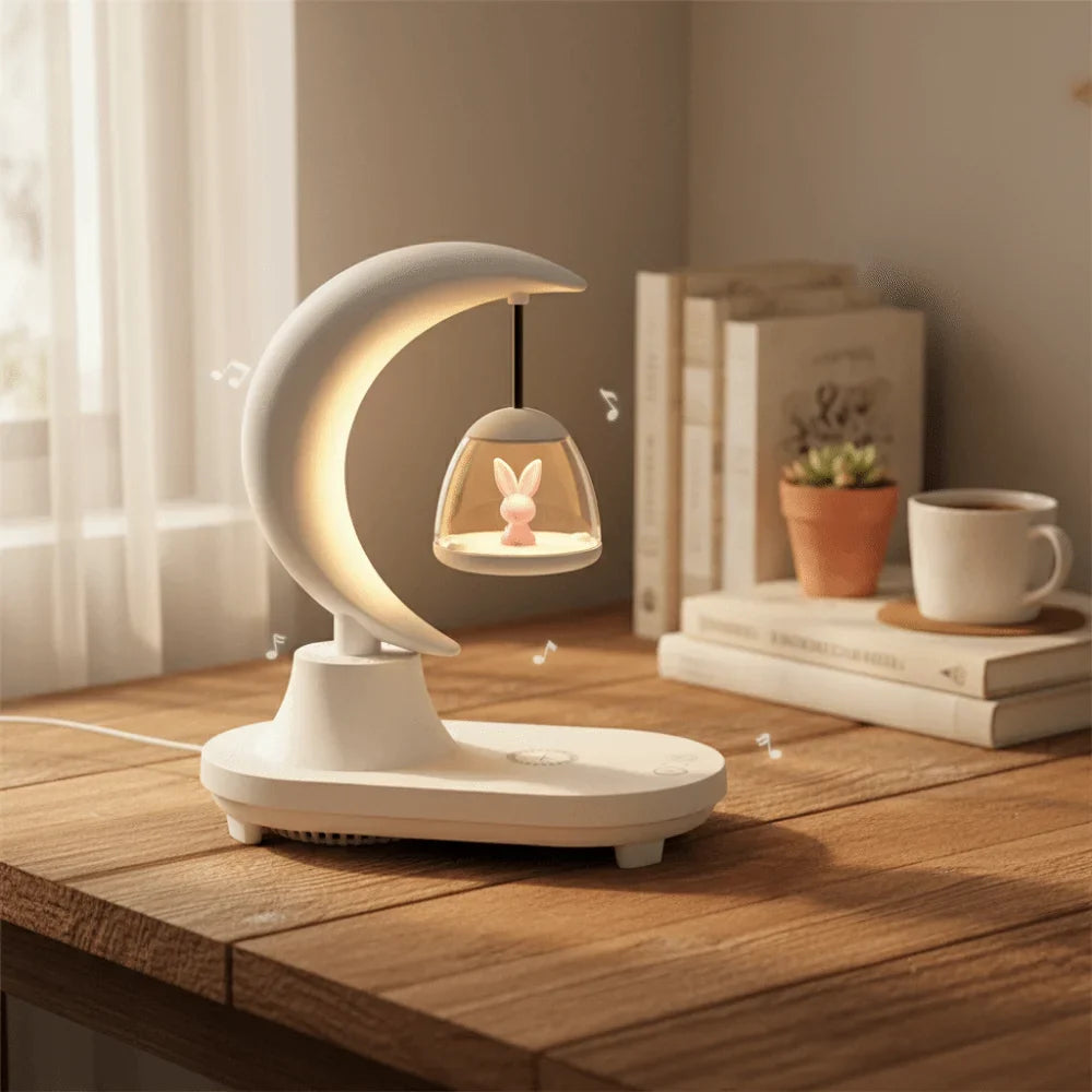 Bluetooth LED Night Light Speaker – Dimmable, Wireless Charging