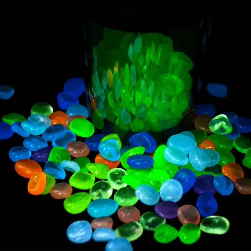 200Pcs Glow in the Dark Garden Pebbles – Path & Aquarium Decor
