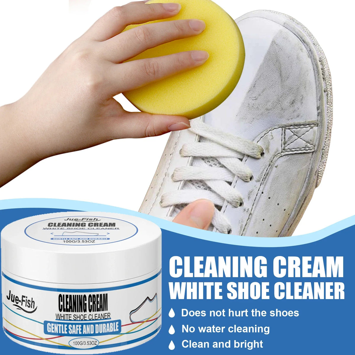 Jue-Fish Sneaker Cleaning Cream | Remove Yellow Edges & Stains