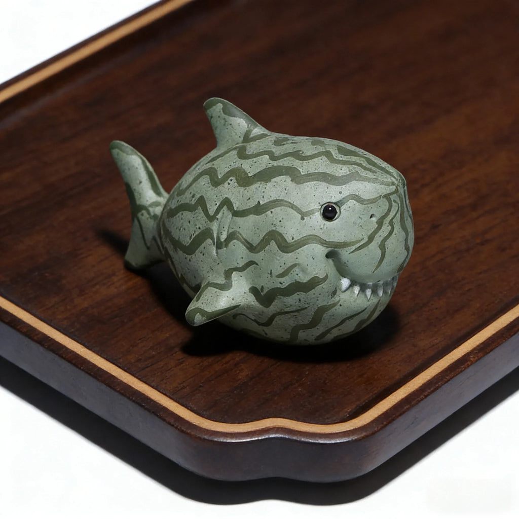 Watermelon Shark Purple Clay Tea Pet | Handmade Sculpture