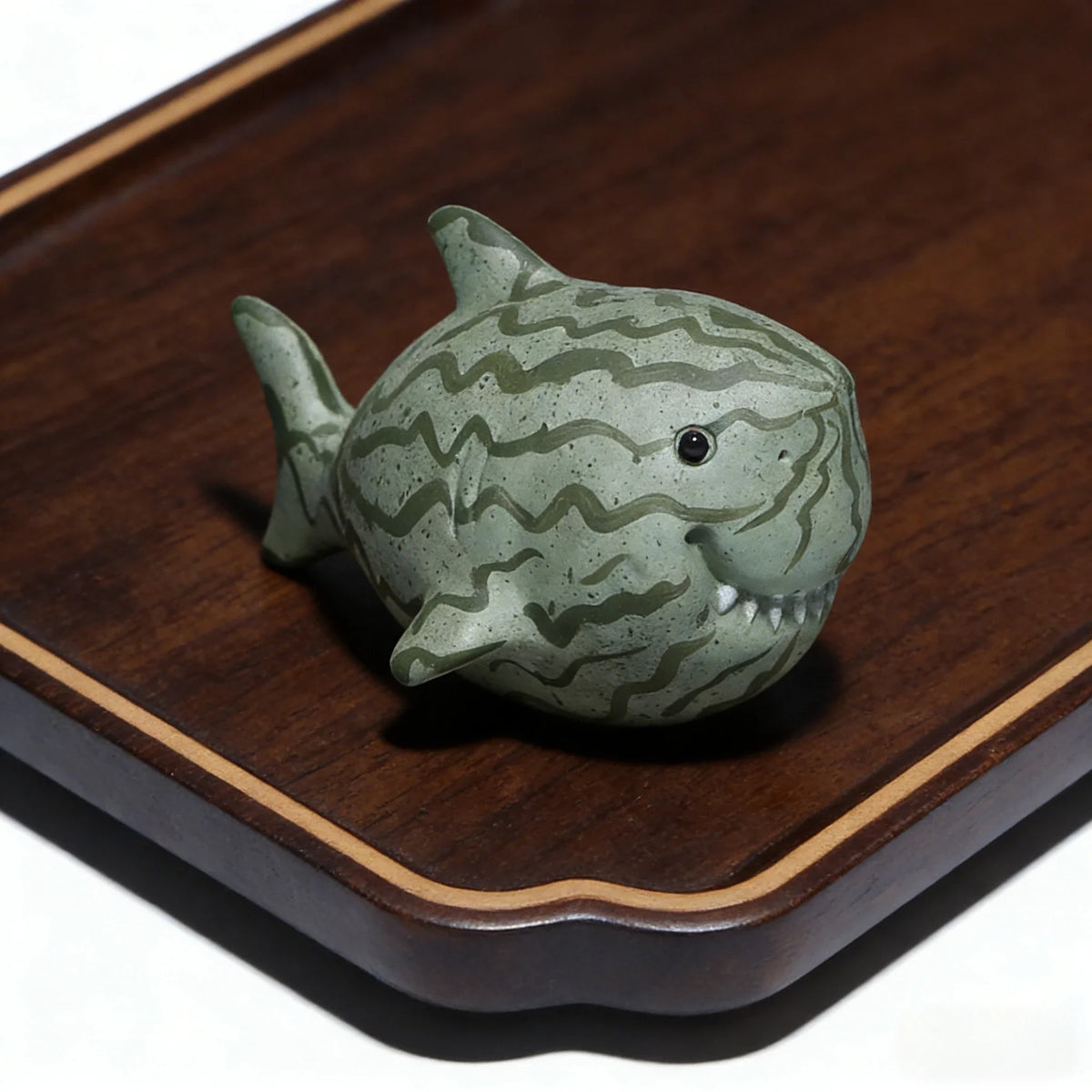 Watermelon Shark Purple Clay Tea Pet | Handmade Sculpture