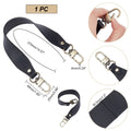 Genuine Leather Bag Strap 14.37" Black Purse Handle Replacement