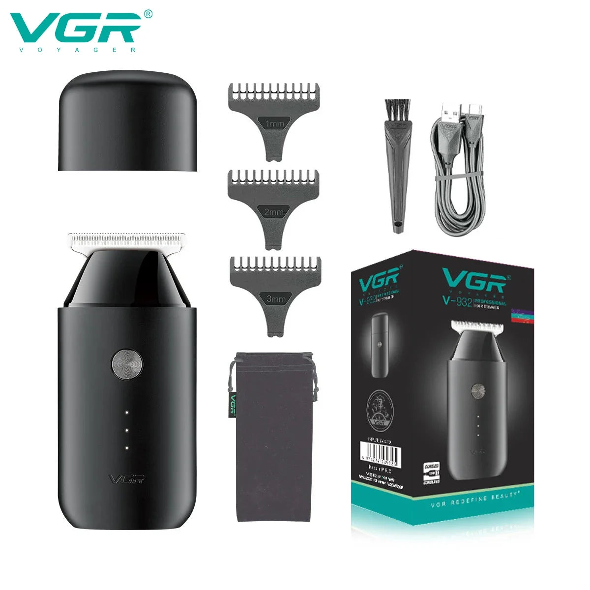 VGR V-932 Cordless Beard Trimmer & Hair Clipper for Men