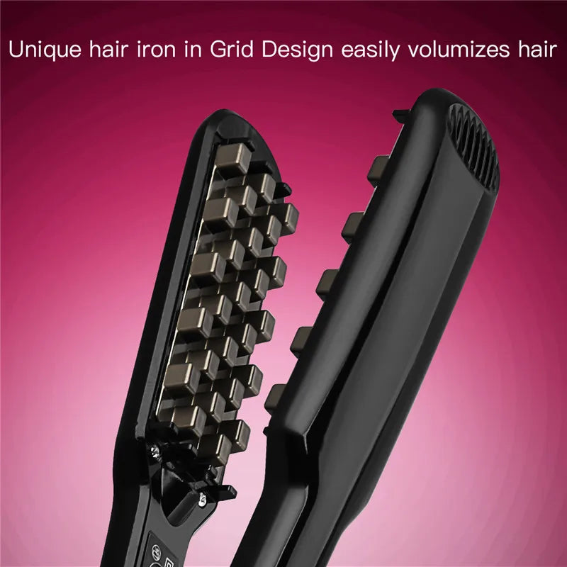 Volumizing Ceramic Hair Straightener Comb | Fast Heat Iron