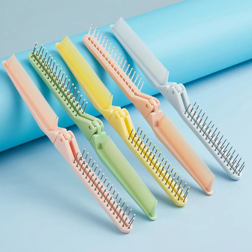 Foldable Pocket Hair Comb – Wide Tooth Travel Detangler