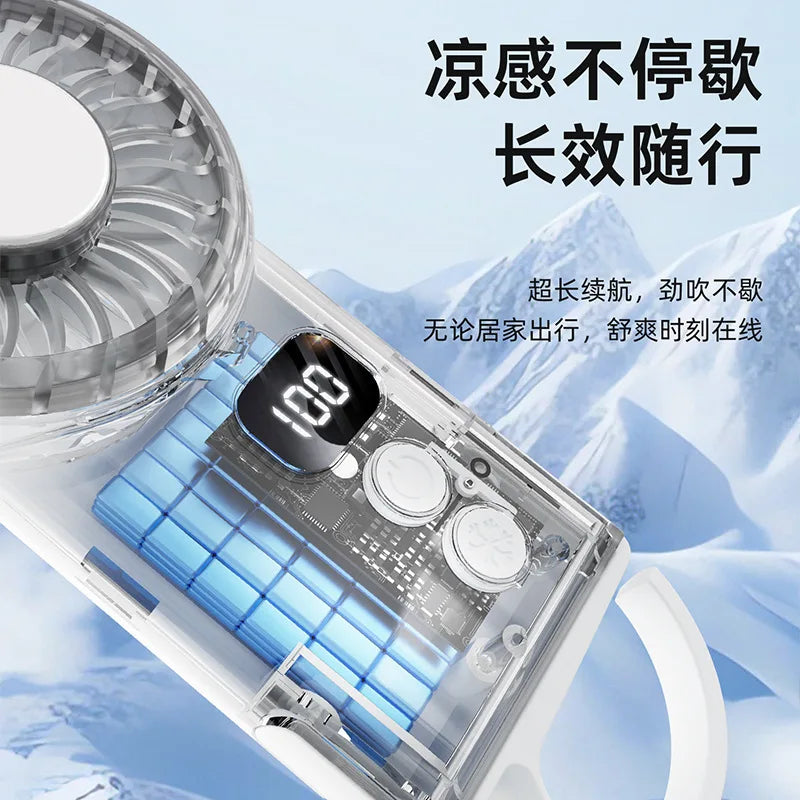 Portable USB Cooling Fan with Carabiner Clip – Outdoor & Desk