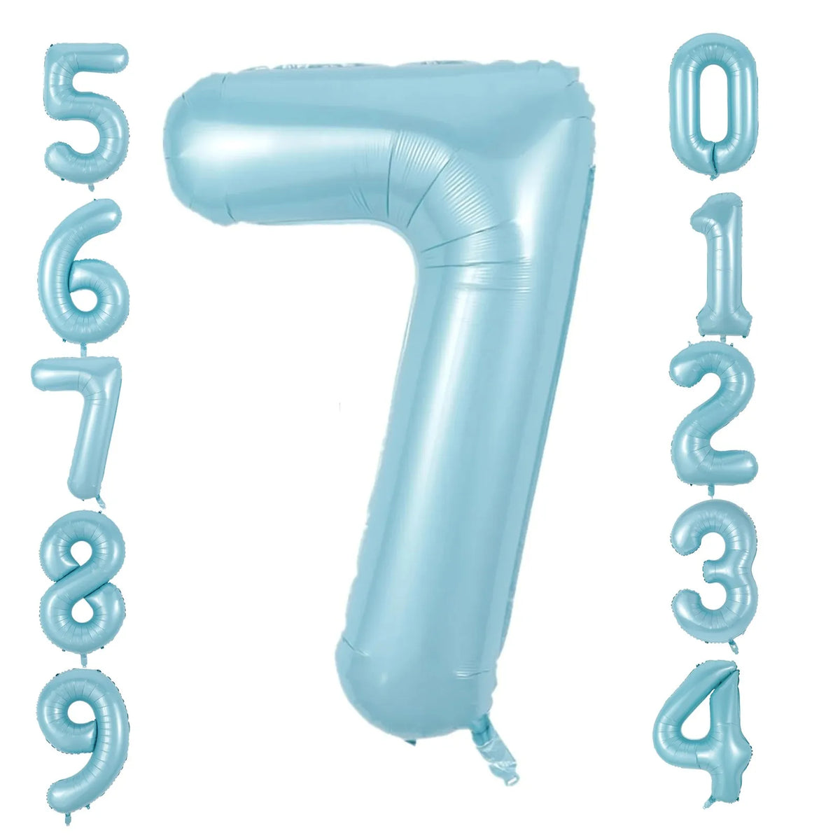 40-Inch Pearl Blue Number Foil Balloon | Party Decoration 0–9